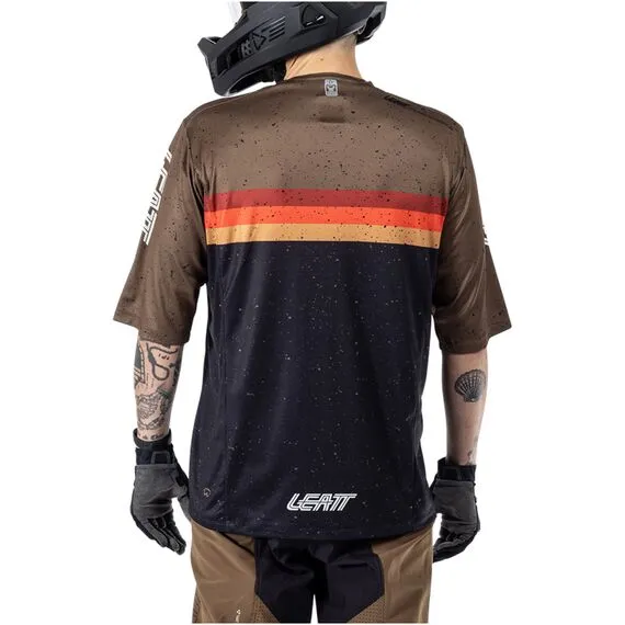 Koszulka rowerowa LEATT Jersey MTB Enduro 3.0 brązowa, Kolor: brązowy, Rozmiar: L, 2 zdjęcie