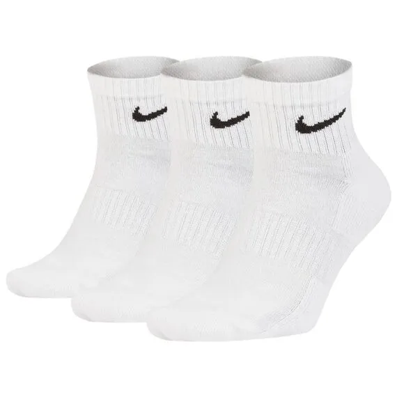 Skarpety Nike Everyday Cushion Ankle SX7667-100 białe 3-pak, Kolor: biały, Rozmiar: 46-50