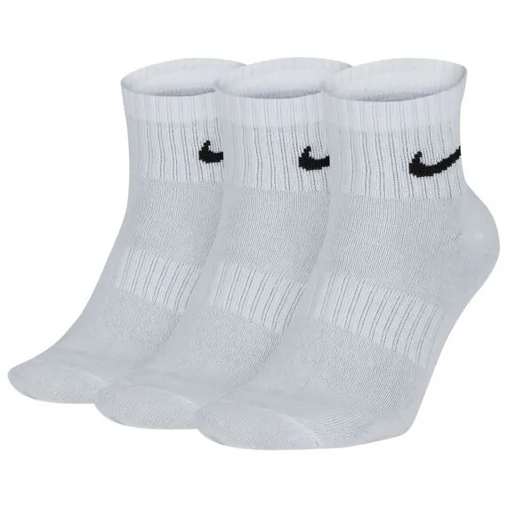 Skarpety Nike Everyday Lightweight Ankle SX7677 100 białe 3-pak, Kolor: biały, Rozmiar: 42-46