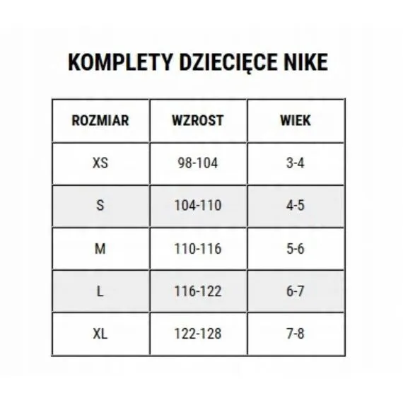 NIKE Komplet sportowy dla dzieci DRY Park Kit Set CD2244 719 żółty NIKE Komplet sportowy dla dzieci DRY Park Kit Set CD2244 719 żółty