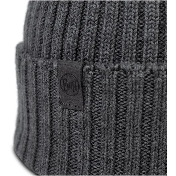 BUFF KNITTED BEANIE NORVAL GREY HEATHER, Kolor: szary, Rozmiar: one size, 2 zdjęcie