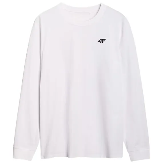 4F koszulka z długim rękawem męska longsleeve 4FWMM00TLONM432 biała, Kolor: biały, Rozmiar: L, 2 zdjęcie