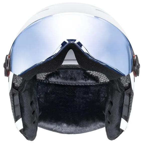 Kask narciarski dziecięcy UVEX Rocket jr. Visor biały, Kolor: biały, Rozmiar: 54-58, 3 zdjęcie