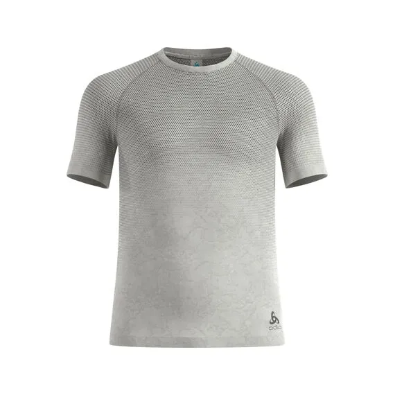 Koszulka męska ODLO BL TOP crew neck s/s PERFORMANCE LIGHT - RAIN DYE beżowa, Kolor: beżowy, Rozmiar: L