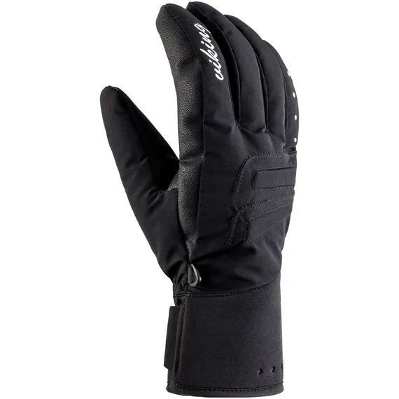 VIKING Rękawice Tramontana Merino Ski Lady z wełną merino, Kolor: czarny, Rozmiar: 6