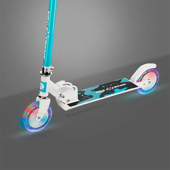 NILS EXTREME hulajnoga dla dzieci z kauczukowymi kołami HD505 niebieska, Kolor: niebieski, 4 zdjęcie