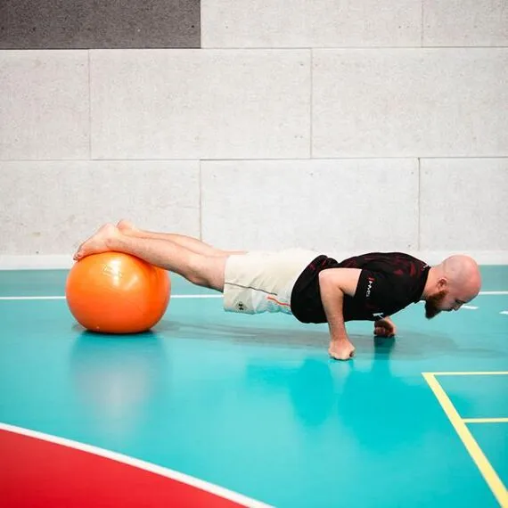 YB02 NEW 55CM ANTI-BURST PIŁKA GIMNASTYCZNA HMS, Kolor: pomarańczowy, Rozmiar: 55 cm, 12 zdjęcie