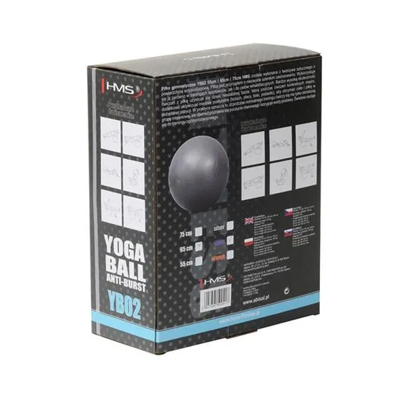 HMS YB02 piłka gimnastyczna fitness z systemem anti-burst 65cm fioletowa, Kolor: fioletowy, Rozmiar: 65 cm, 6 zdjęcie