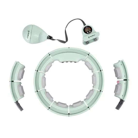 HMS HHM13 Hula Hop z Magnesami I Obciążnikiem + Licznik, Kolor: zielony, 17 zdjęcie