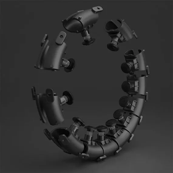 HHW01 Hula Hop Black Z Wypustkami I Obciążnikiem HMS, Kolor: czarny, Waga: 1,25 kg, 11 zdjęcie