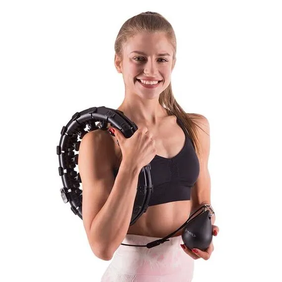 HHW01 Hula Hop Black Z Wypustkami I Obciążnikiem HMS, Kolor: czarny, Waga: 1,25 kg, 4 zdjęcie