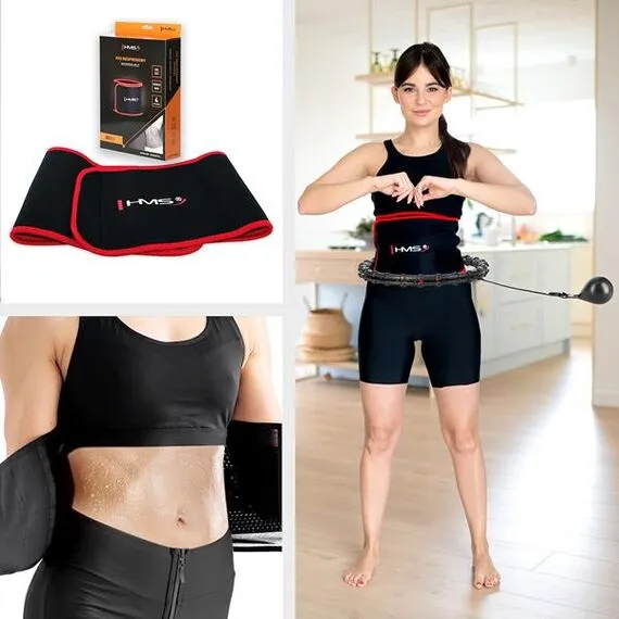 HHW02 Hula Hop Black Z Wypustkami I Obciążnikiem HMS, 15 zdjęcie