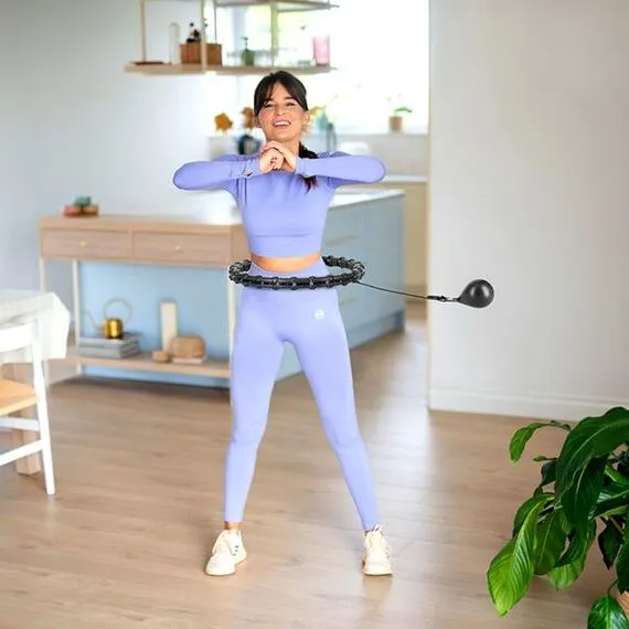 HHW02 Hula Hop Black Z Wypustkami I Obciążnikiem HMS, 4 zdjęcie