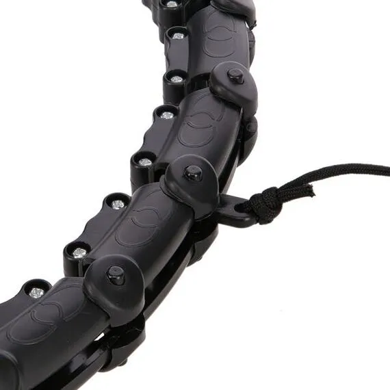 HHW02 Hula Hop Black Z Wypustkami I Obciążnikiem HMS, 9 zdjęcie