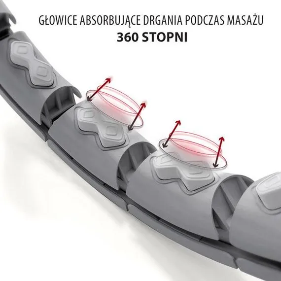 HHW06 Hula Hop Black Z Wypustkami I Obciążnikiem + Licznik HMS, 9 zdjęcie