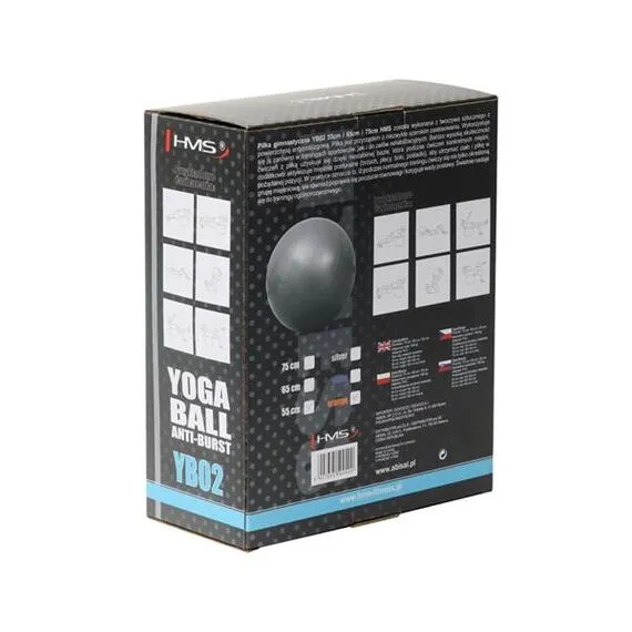 YB02 NEW 55CM ANTI-BURST PIŁKA GIMNASTYCZNA HMS, Kolor: pomarańczowy, Rozmiar: 55 cm, 7 zdjęcie