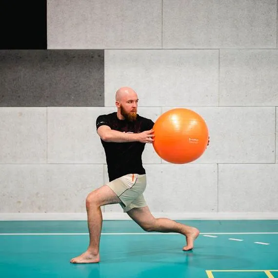 YB02 NEW 55CM ANTI-BURST PIŁKA GIMNASTYCZNA HMS, Kolor: pomarańczowy, Rozmiar: 55 cm, 11 zdjęcie