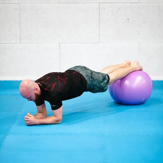 HMS YB03 piłka gimnastyczna do ćwiczeń fitness z wypustkami 55cm fioletowa, Kolor: fioletowy, Rozmiar: 55 cm, 15 zdjęcie