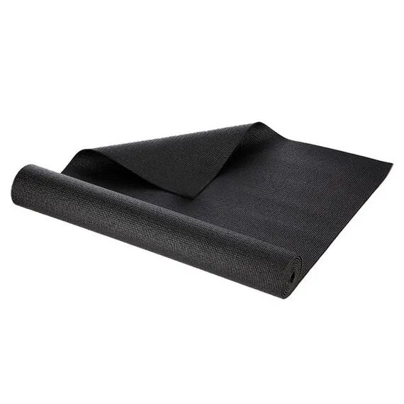 Mata do ćwiczeń fitness i jogi 173x61cm ONE FITNESS YM01 czarna, Kolor: czarny