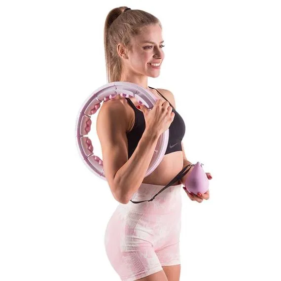 ZESTAW Hula Hop Hhw06 Pink Z Piłką Grawitacyjną i Licznikiem + Pas Br163 Black Plus Size HMS, Kolor: różowy/czarny, 7 zdjęcie