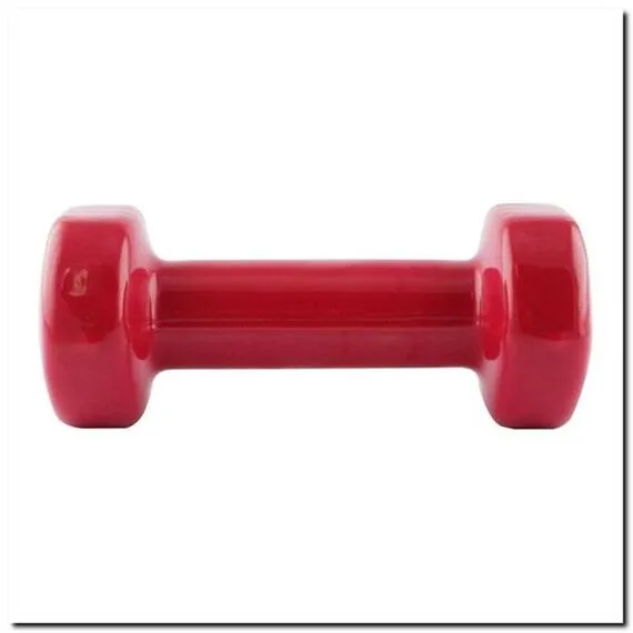 HMS 17023 Ciężarek Żeliwny Pokryty Winylem 2.0 Kg, Kolor: czerwony, 2 zdjęcie