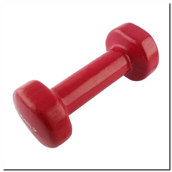 HMS 17023 Ciężarek Żeliwny Pokryty Winylem 2.0 Kg, Kolor: czerwony, 3 zdjęcie