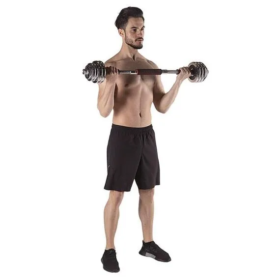 STC30 Sztangielki-Sztanga W Walizce Chrom 2X15Kg HMS, 5 zdjęcie