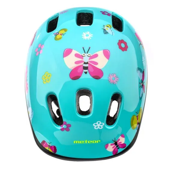 Kask rowerowy Meteor KS06 Dragon, Kolor: zielony, Rozmiar: 44-48, 4 zdjęcie