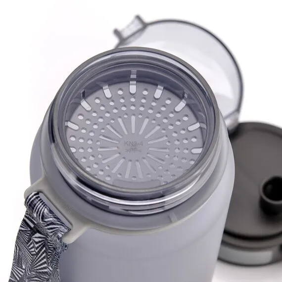 METEOR Bidon Sportowy 500 ml czarno-biały, Kolor: szary, Waga: 0.15, 3 zdjęcie