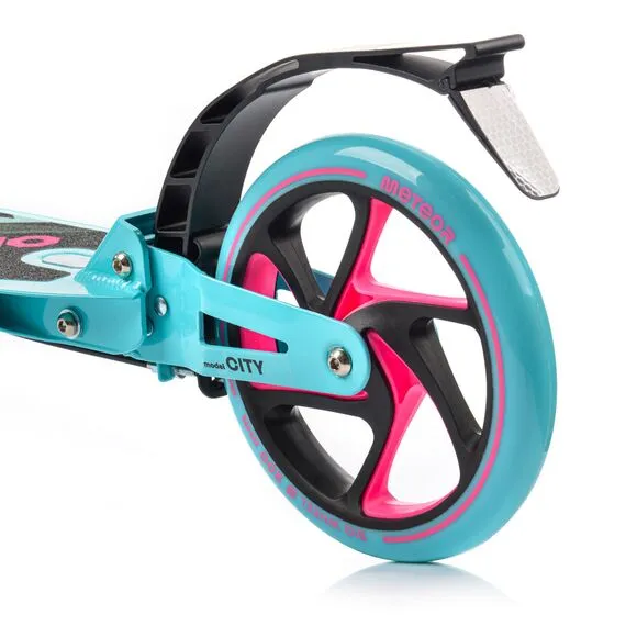 METEOR hulajnoga miejska damska z hamulcem ręcznym City Rio różowa/biała, 4 zdjęcie