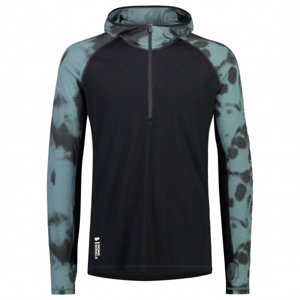 Mons Royale Koszulka męska merino Temple Tech Hood-Sage Tie Dye / Black r. XL (XL)