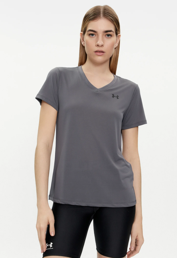 UNDER ARMOUR koszulka t-shirt damski sportowy Tech SSV- Solid szara (XS)