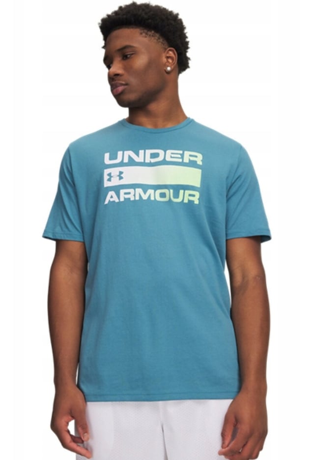 UNDER ARMOUR Męski t-shirt UA TEAM ISSUE WORDMARK SS niebieski (L)