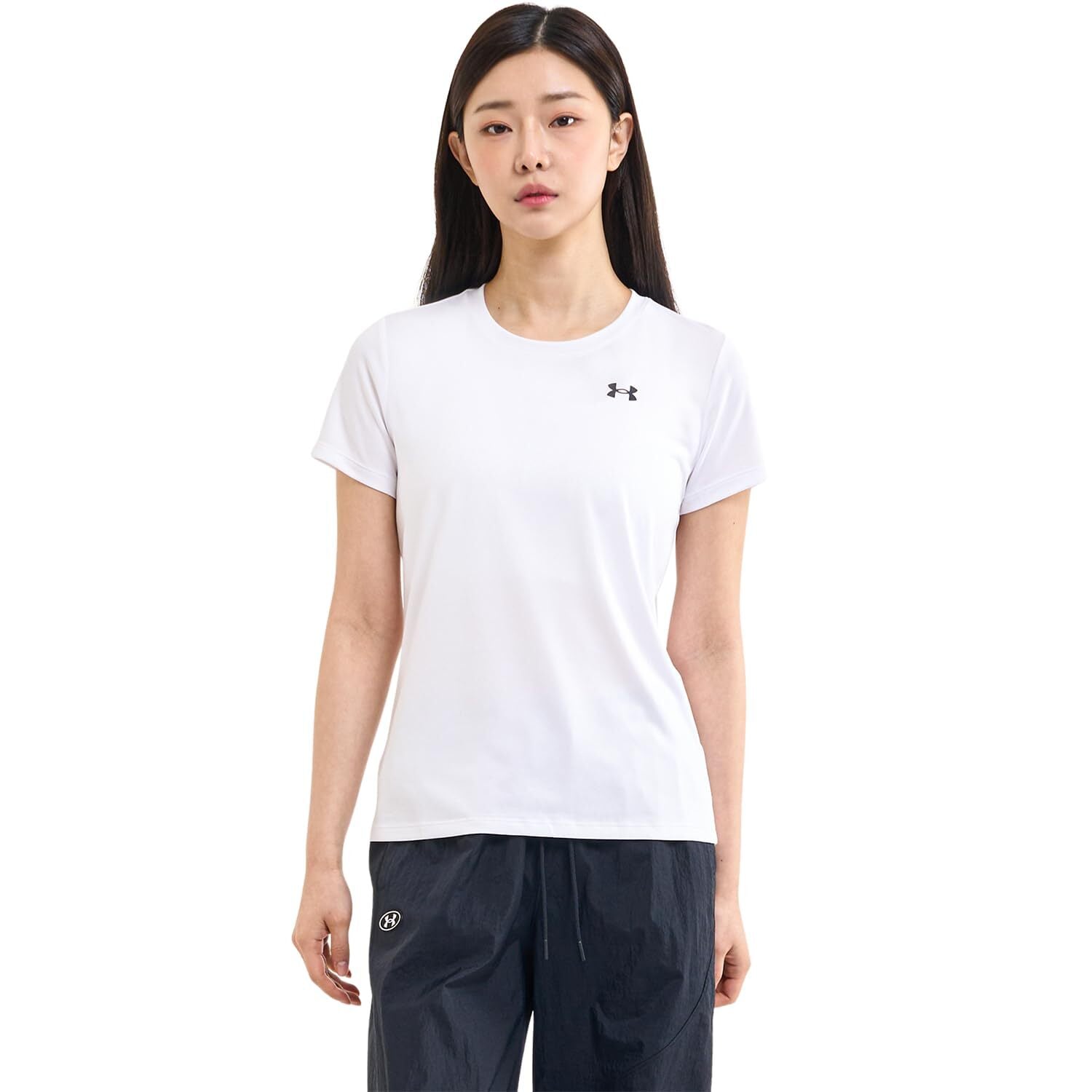 UNDER ARMOUR damska koszulka treningowa Tech SSC Solid biała (XL)
