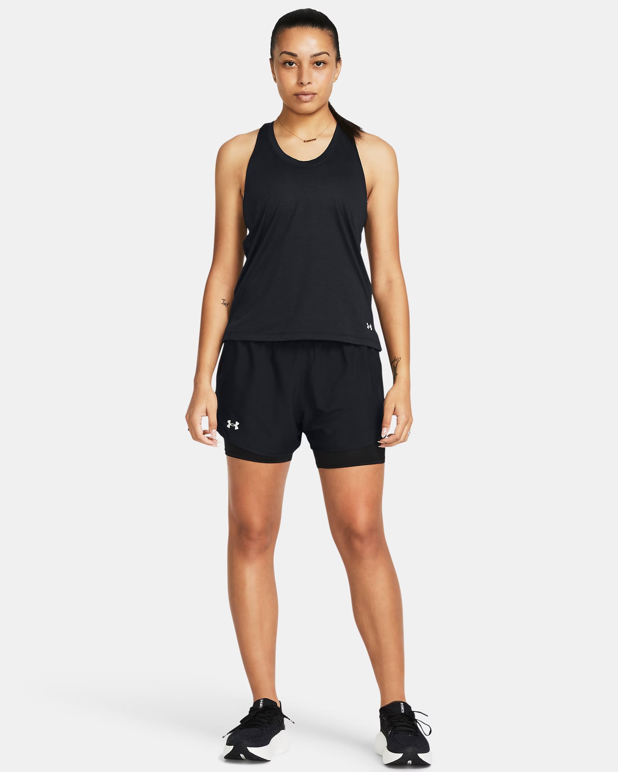 UNDER ARMOUR spodenki damskie treningowe Fly By 2-in-1 Shorts czarny (M)