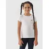 4F JUNIOR T-shirt dziewczęcy F1658 biały, Kolor: biały, Rozmiar: 122