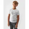 4F JUNIOR T-shirt bawełniany M1627 biały, Kolor: biały, Rozmiar: 128