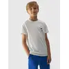 4F Koszulka dziecięca t-shirt chłopięcy na W-F bawełniany M1859 biały, Kolor: biały, Rozmiar: 146