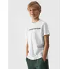 4F JUNIOR T-shirt bawełniany M1552 biały, Kolor: biały, Rozmiar: 146