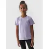 4F koszulka dziecięca bawełniana t-shirt dla dziewczynek F1549 fioletowy, Kolor: fioletowy, Rozmiar: 152