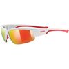 UVEX Okulary sportstyle 215 (53/0/617/8316/UNI) biało-czerwone, Kolor: biały, Rozmiar: one size