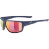UVEX Okulary rowerowe sportstyle 230 (53/2/069/4416/UNI) czarno-czerwone, Kolor: pomarańczowy, Rozmiar: one size