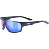 UVEX Okulary sportstyle 233 P (53/2/097/8830/UNI) czarno-niebieskie, Kolor: niebieski, Rozmiar: one size