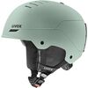 UVEX Kask narciarski hardshell z regulacją Wanted szary, Kolor: zielony, Rozmiar: 54-58