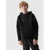 4F JUNIOR Polar chłopięcy z kapturem M213 czarny, Kolor: czarny, Rozmiar: 140