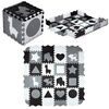 MD03 MATA DZIECIĘCA PUZZLE KOJEC GRAY 36 ELEMENTÓW 140x140CM NILS FUN, Kolor: szary/biały/czarny