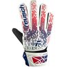 Rękawice bramkarskie dziecięce REUSCH Attrakt Starter Solid Junior biało-czerwone, Kolor: biały, Rozmiar: 5