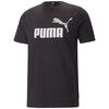 PUMA koszulka męska t-shirt bawełniany ESS+ 2 Col Logo Tee czarno/biała, Kolor: czarny/biały, Waga: 0.2, Rozmiar: L