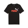 PUMA koszulka męska t-shirt bawełniany ESS+ 2 Col Logo Tee czarna/czerwona, Kolor: czarny/czerwony, Waga: 0.2, Rozmiar: L