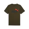 PUMA koszulka męska t-shirt bawełniany ESS+ 2 Col Logo Tee khaki, Kolor: khaki, Waga: 0.2, Rozmiar: L